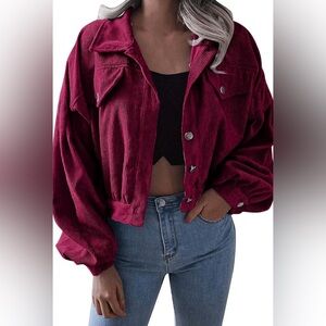 Lightweight Cropped Corduroy Jacket